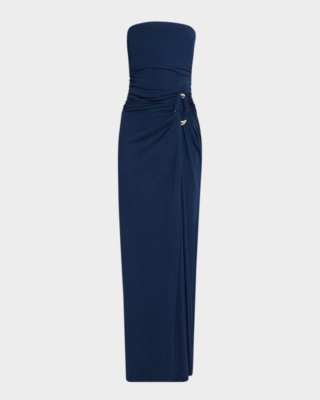 Emma Strapless Draped Gown